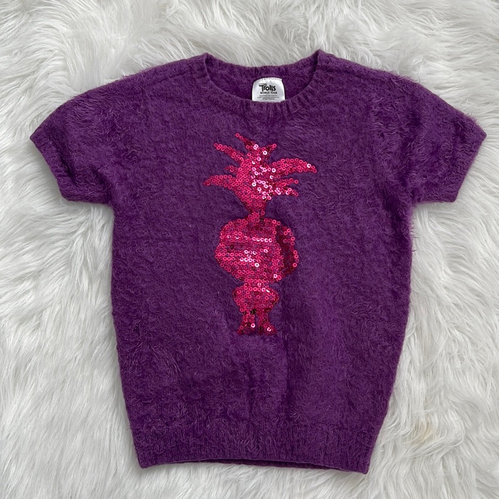 Trolls M World Tour Girls Purple Sweater